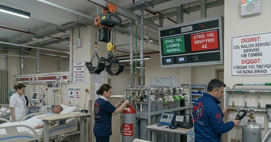 CO2 balonlarının servisi ve  yenidən quraşdırılması